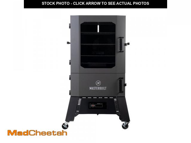Lot 74-12492866 - (BROKEN HINGE,DENTED) Masterbuilt 40in. Digital Charcoal Smoker in Gray , 1320 sq. in. of Cooking Sp...