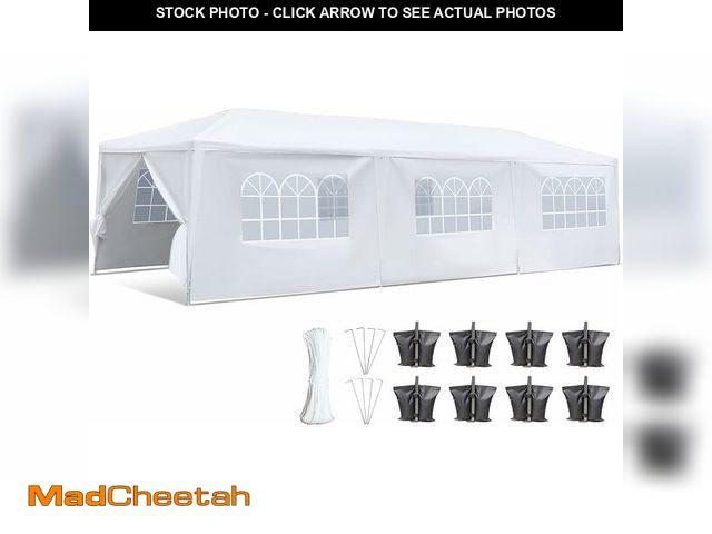 Lot 74-14614965 - Pop Up Canopy Tent 10x30 - Portable Commercial Instant Shelter Foldable/Collapsible Sun Shade Canopy...
