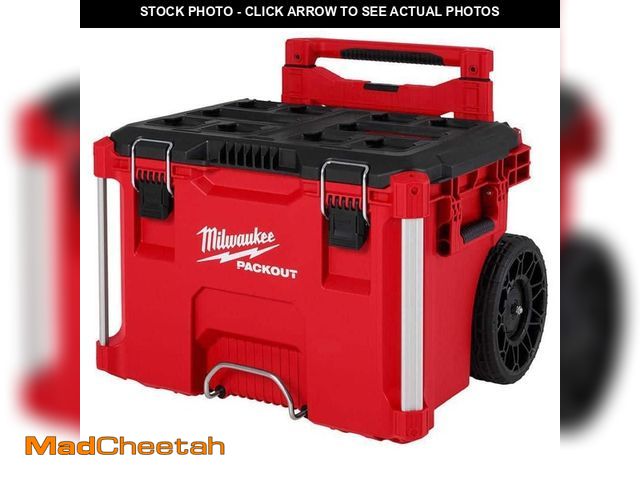 Lot 74-13058153 - Milwaukee PACKOUT 22 in. Rolling Modular Tool Box Low Profile Handle - UNUSED