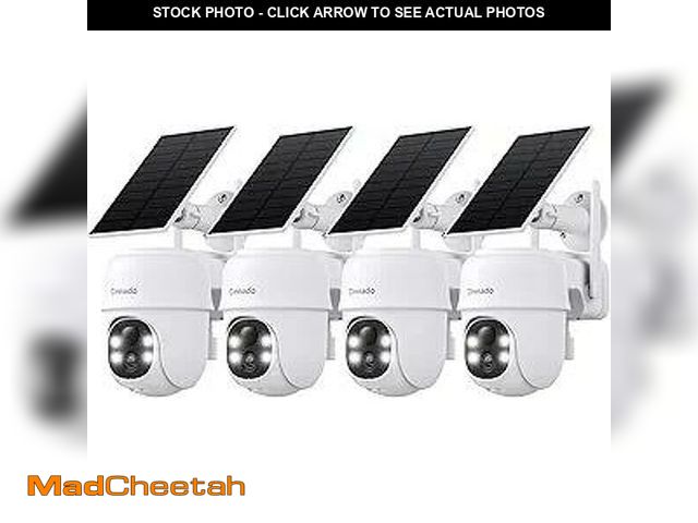 Lot 74-10899068 - Cinnado 2K Cameras for Home Security-2.4G WiFi Outdoor Camera Wireless Solar/Battery Powered, 360deg...
