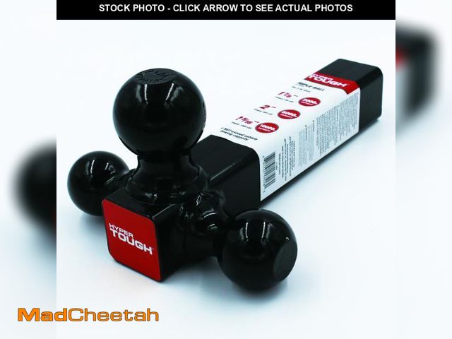 Lot 74-12426291 - Hyper Tough Trailer Hitch Steel Tri-Ball Mount  Class III/IV Towing  Black  Automotive Accessories  ...