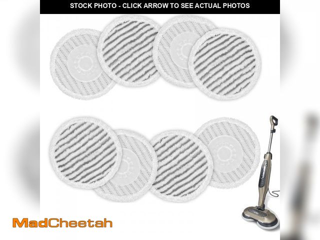 Lot 74-12110903 - AIR U+ 8 Pack Replacement Steam Mop Pads for Shark S8201 S8001 S7001 S7201 S7000AMZ S7000 S7005 S702...