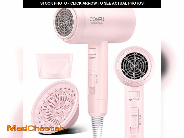 Lot 74-14148121 - Hair Dryer with Diffuser, CONFU Hair Dryers for Women, Blow Dryers for Men, Hairdryer with Diffuser ...