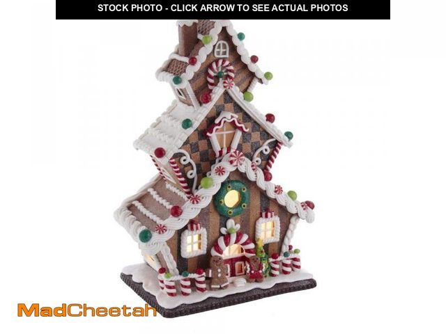 Lot 74-11552448 - Kurt S. Adler 13-Inch Gingerbread Cookie 3-Layered LED House (GBJ0016) - USED
