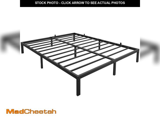 Lot 74-14312771 - Garvee Queen Size Black Metal Bed Frame, 8 Inch Queen Platform Bed Support Mattress Foundation, Nois...