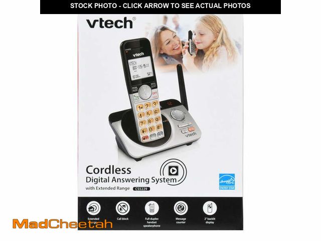 Lot 74-12556425 - VTech CS5229 DECT 6.0 Extended Range Cordless Phone with Answering System (Silver/Black) - UNUSED