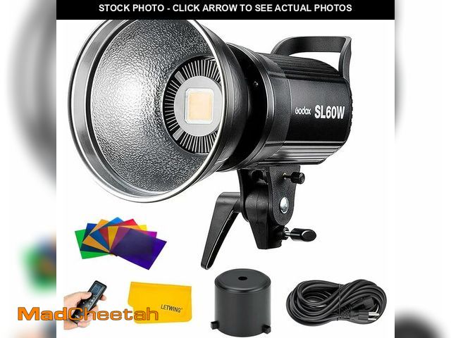 Lot 74-12712371 - Godox SL-60W SL60W CRI95+Qa>90 5600ÃÂ±300K Bowens Mount LED Video Light,433MHz Grouping System,W...