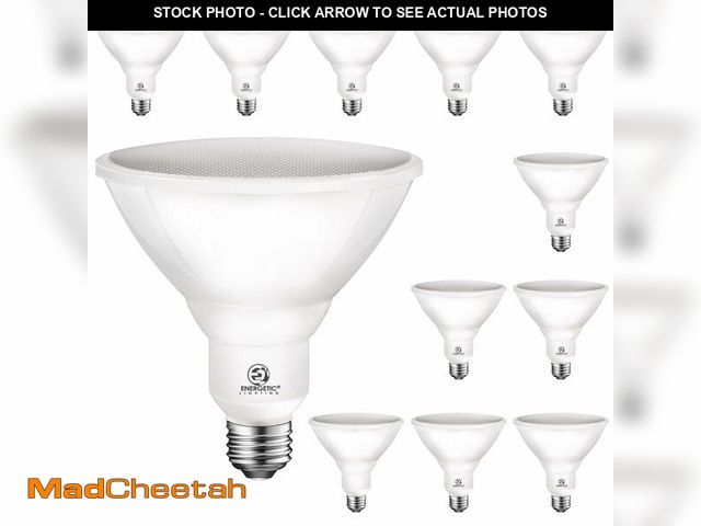 Lot 74-12971717 - Energetic PAR38 Outdoor LED Flood Light Bulb, 3000K Warm White, 90 Watt Equivalent, Wet Rated, 900LM...