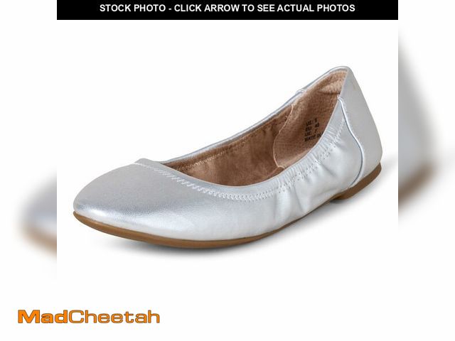 Lot 74-12876305 - Essentials Women's Belice Slip On Ballet Flat, Silver, 10 - UNUSED