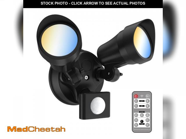 Lot 74-12432565 - ALUSSO LIGHTINGÃÂ® LED Motion Sensor Flood Lights with Remote, 25W 2000LM BRI &amp; 3000-6500K Adju...