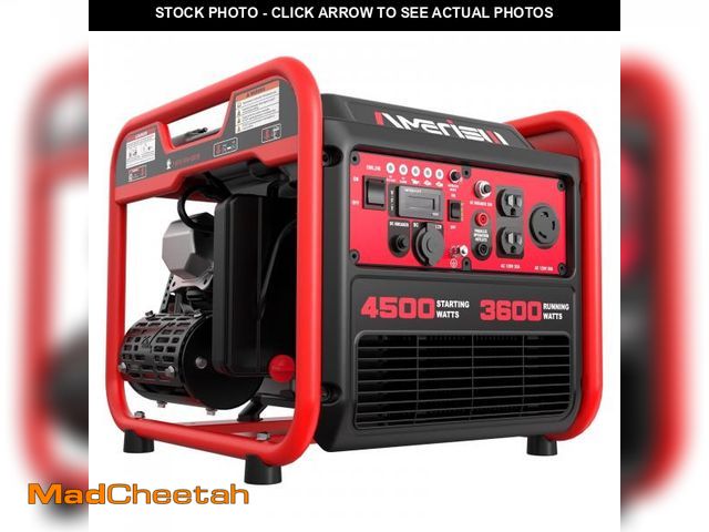 Lot 74-12378555 - Amerisun 4400-Watt Gas Powered Inverter Generator, RV Ready Outlet, Outdoor Camping &amp; Home Backu...
