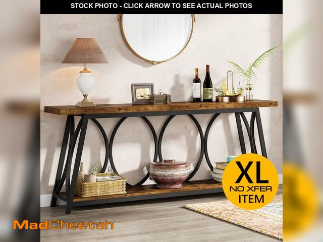 Lot 74-12787391 - (MISSING HARDWARE) Tribesigns 70.9 inch Extra Long Console Table, Industrial Sofa Table Behind Couch...