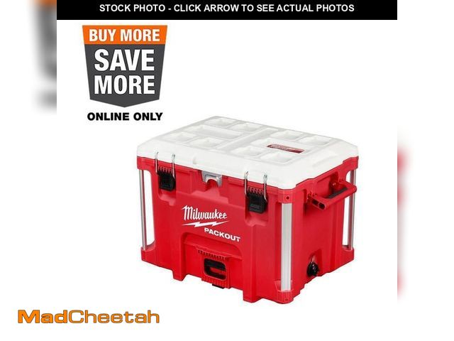 Lot 74-12586175 - Milwaukee 22 in. Packout 40 qt. XL Cooler - UNUSED