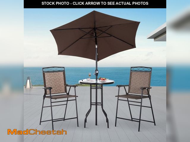Lot 74-14344071 - (CHAIRS ONLY)Outsunny Metal Outdoor Bistro Set with 2 Chairs - USED
