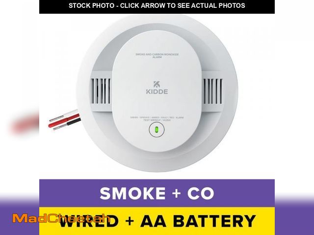 Lot 74-12531974 - Kidde Hardwired Smoke and Carbon Monoxide Detector, Interconnectable and LED Warning Lights 21031529...