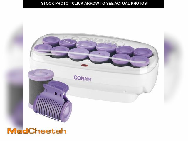 Lot 74-13713512 - Conair Hot Rollers for Long, Medium &amp; Short Hair, 12 Ceramic Flocked 1ÃÂ½-Inch and 1ÃÂ¾-Inch H...