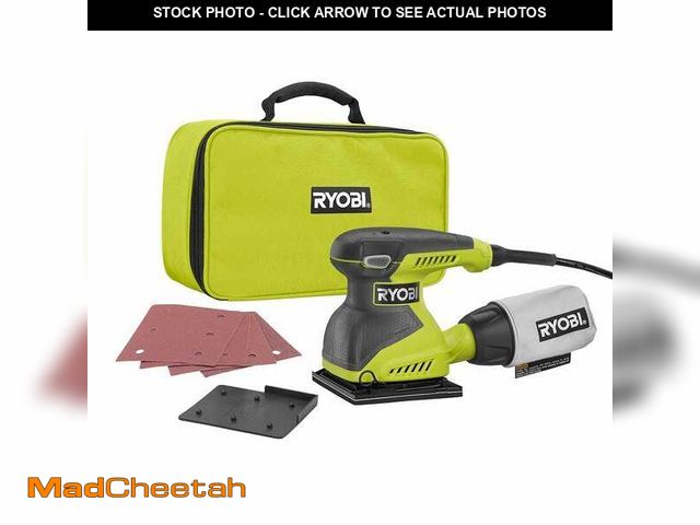 Lot 74-12672344 - RYOBI 2 Amp Corded 1/4 Sheet Sander - USED