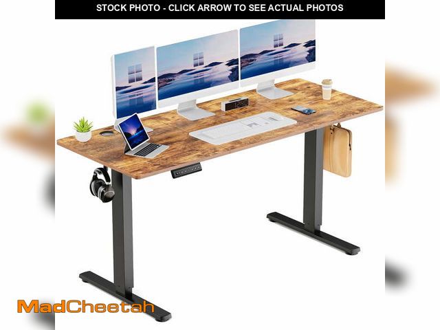 Lot 74-14322303 - edx Electric Standing Desk, Height Adjustable Desk, 63 x 24 Inches Ergonomic Stand up Desk with Memo...