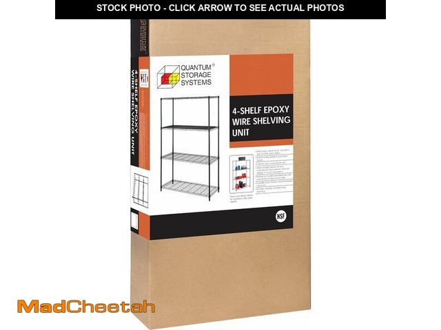 Lot 74-13927068 - FSE 373-RWR72-1848LDBK Convenient Shelving Unit Pack, 4-Tier, 48"W x 18"D x 72"H, 300 lb. Load Capac...