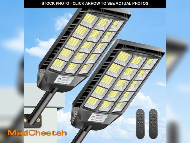 Lot 74-14425260 - Deepn Solar Lights Outdoor Waterproof, Solar Street Lights, TW015, 2 Pack - UNUSED