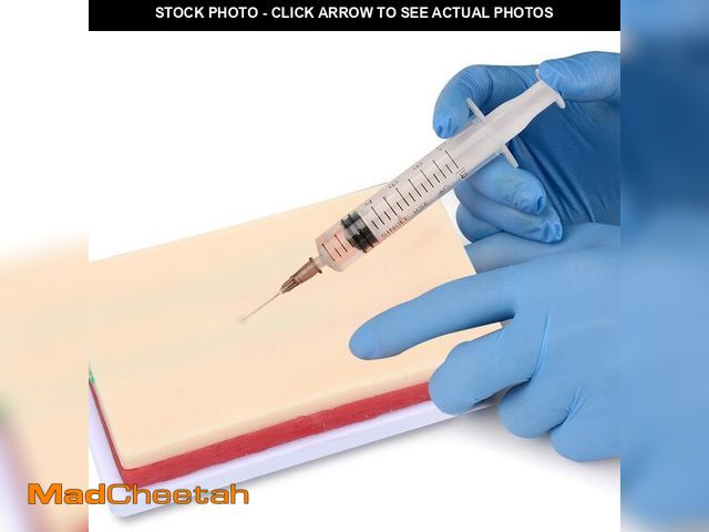 Lot 74-12977300 - RONTEN 1 Count Silicone Human Skin Model Injection Training Pad, Injection Practice Kit with 2 Veins...