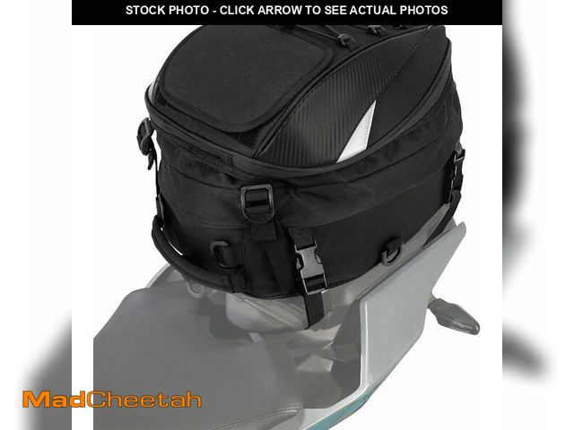 Lot 74-13709879 - JFG RACING Motorcycle Tail Bag 22-38L Dual Use Seat Helmet Bag Backpack Universal for Motorcycle Mot...