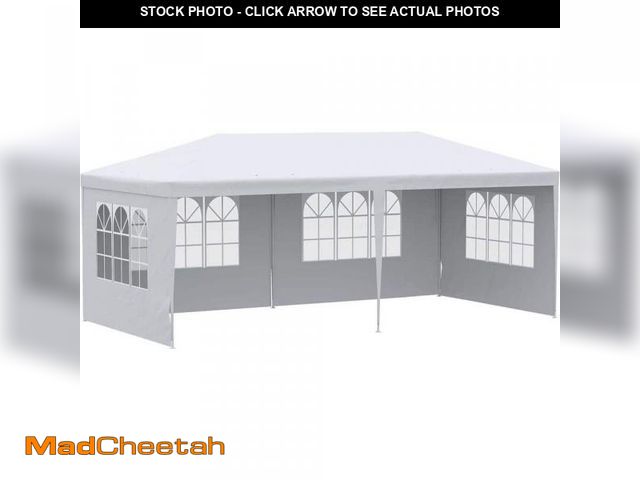 Lot 74-12462916 - ESILOO 10 ft. x 20 ft. Waterproof Party Tent with 4-Removable Sidewalls - Outdoor Wedding, Event Can...