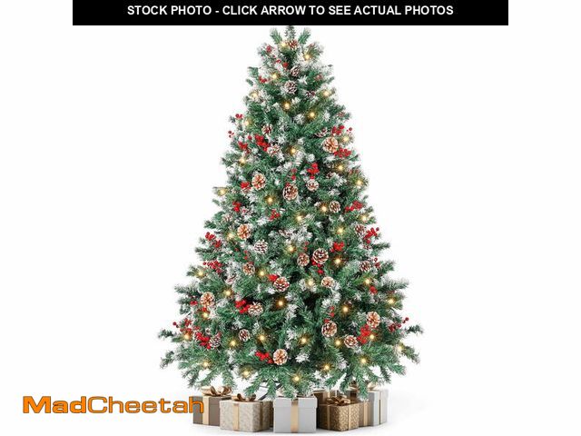 Lot 74-12890153 - Laintene 6ft Pre-lit Artificial Christmas Tree w/800 Tips, Holiday Decoration with 250 Warm White Li...
