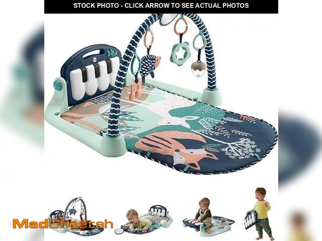 Lot 74-12098197 - (MISSING HARDWARE) Fisher-Price Baby Playmat Glow and Grow Kick &amp; Play Piano Gym, Blue Musical L...