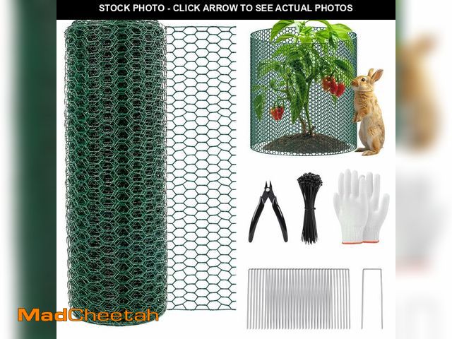 Lot 74-14263814 - 40Ft x 16In Plant Protectors from Animals, Plant Cages for Outdoor Plants, Free-Cut Wire Plant Prote...