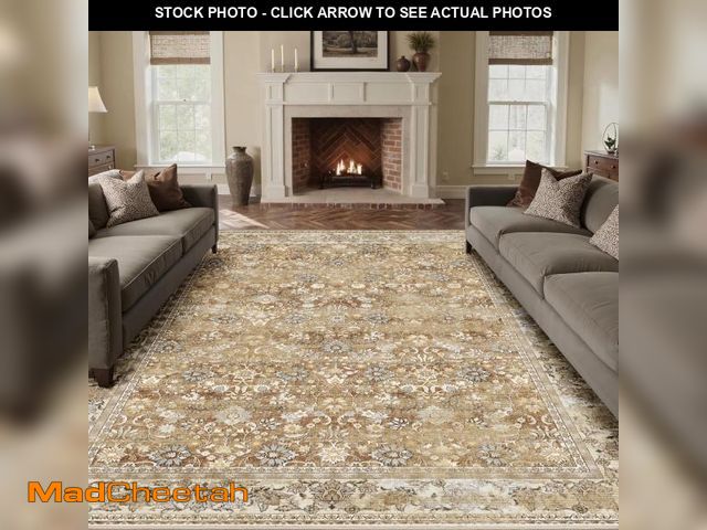 Lot 74-12512103 - BERTHMEER 8'x10' Large Taupe Vintage Oriental Traditional Floral Area Rugs for Living Room Bedroom D...