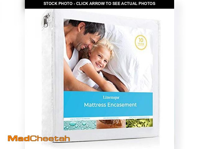 Lot 74-12328608 - Linenspa Zippered Mattress Encasement Ã¢â¬â Full Size Waterproof Mattress Protector Ã¢â¬â Quie...