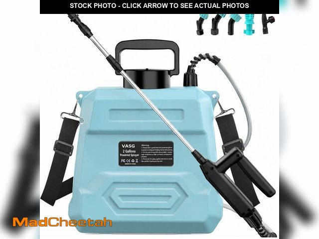 Lot 74-14433656 - Weed Sprayer 2 Gallon, Electric Weed Sprayer 7.4V Powerful Battery with 5 Mist Nozzles, Rechargeable...