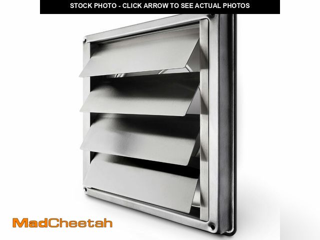 Lot 74-13622965 - calimaeroÃÂ® VKE 6" Inch Dryer Vent Cover Ã¢â¬â Outdoor Stainless Steel Grille with Moving Flaps...