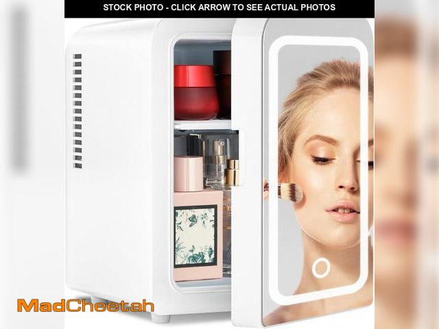 Lot 74-12509906 - Antarctic Star Makeup Compact Refrigerator with LED Mirror, 4L Mini Fridge, Skin Care, for Bedroom, ...