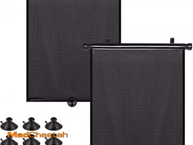 Lot 74-11555328 - PLTCAT 2 Pack Large Car Sun Shade Side Window for Baby, Roller Vehicle Shades Sun Protection Shade f...