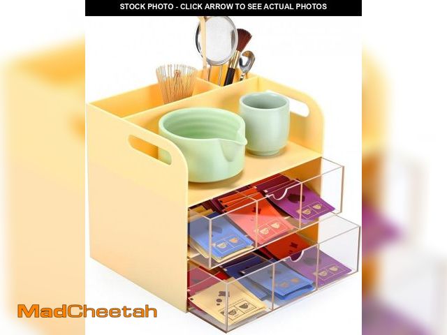 Lot 74-12415685 - DoubleFill Acrylic Tea Bag Organizer Box, 3-tier Tea Bag Drawer Storage and Organizer, Teabag Holder...