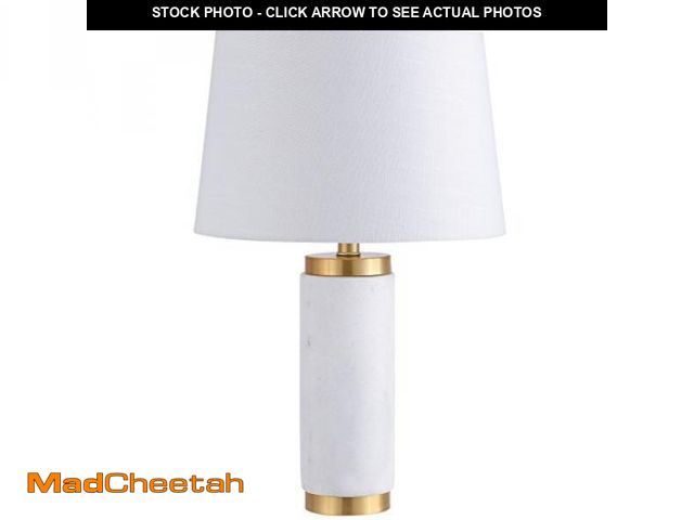 Lot 74-12098309 - JONATHAN Y JYL5022A Adams 23" Marble LED Table Lamp Contemporary Transitional Bedside Desk Nightstan...