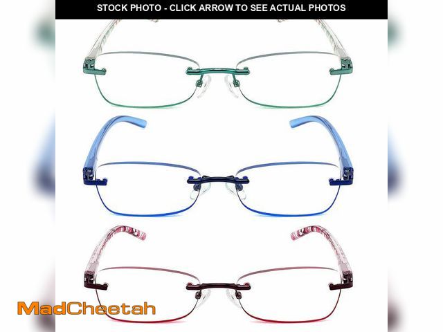 Lot 74-14149042 - JJWELL 3 Pack Reading Glasses for Women Blue Light Blocking, Anti Eyestrain/UV 400 Filter Readers wi...