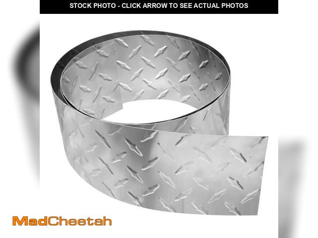 Lot 74-12310847 - NIDAYE 6in X 8ft Embossed Diamond Aluminum Plate Sheet, 0.03inch (Thin) Mill Finishing Checker Sheet...