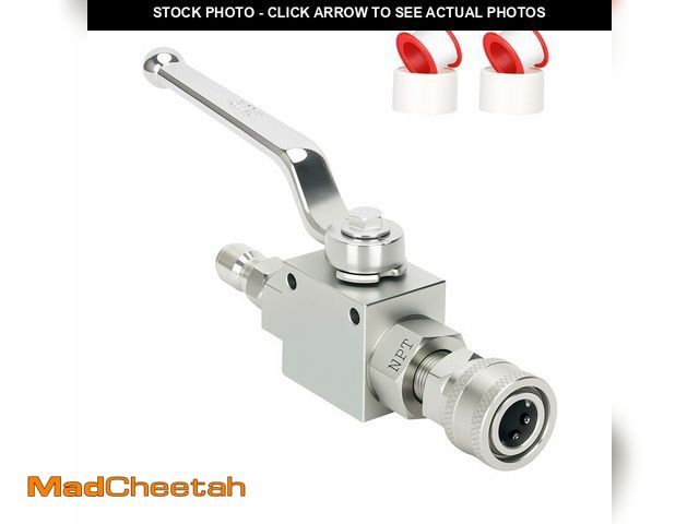 Lot 74-14273266 - Topfurn Pressure Washer Ball Valve, High Pressure Ball Valve 4500PSI - Stainless Steel Quick Disconn...