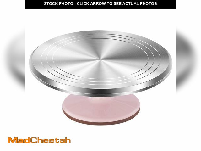 Lot 74-14061301 - Kootek Aluminium Alloy Revolving Cake Stand 12 Inch Rotating Cake Turntable for Cake, Cupcake Decora...