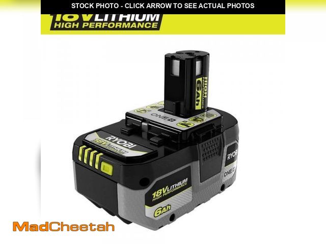 Lot 74-12390949 - RYOBI ONE+ 18V 6.0 Ah Lithium-Ion HIGH PERFORMANCE Battery - UNUSED