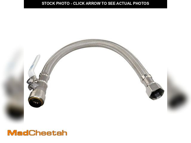 Lot 74-14590093 - Everbilt 3/4 in. PTC x 3/4 in. FIP x 18 in. Braided Stainless Steel Water Heater Connector with Ball...