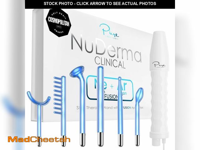 Lot 74-12606768 - Pure Daily Care NuDerma Clinical Portable Skin Therapy Wand, Machine with 6 Fusion Neon + Argon Wand...