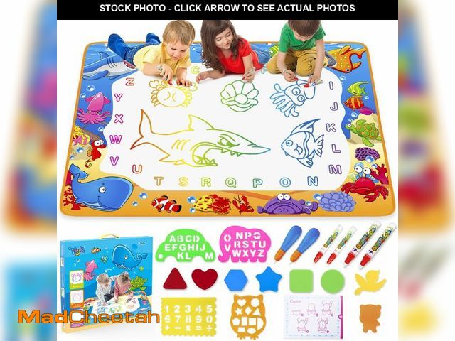 Lot 74-12608979 - Water Doodle Mat - Kids Painting Writing Color Doodle Drawing Mat Toy Bring Magic Pens Educational T...