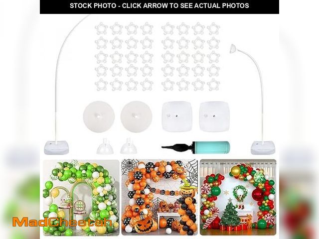 Lot 74-12323064 - AerWo Balloon Arch Kit Balloon Arch Stand with Base, 9.35Ft &amp; 6Ft High Free Bending Half Arch Ba...