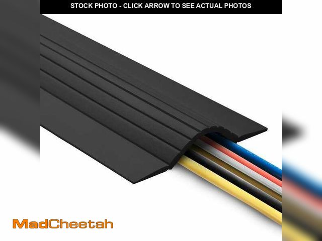 Lot 74-14280919 - 5 ft. Cable Blanket Low Profile Cord Cover and Protector for Floor in Black(2pk) - UNUSED