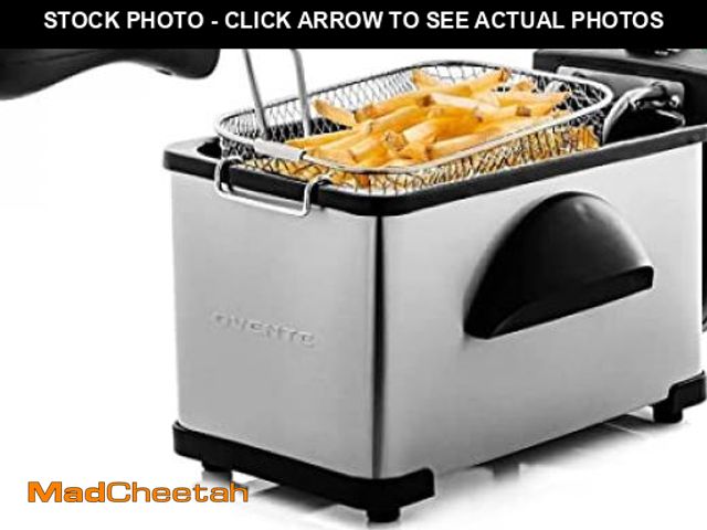 Lot 74-12098415 - OVENTE Electric Deep Fryer 2 Liter Capacity, 1500 Watt Lid with Viewing Window and Odor Filter, Adju...