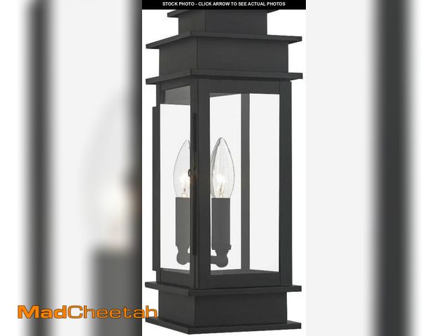 Lot 74-12045835 - Livex Lighting 2013-04 Transitional One Light Outdoor Wall Lantern from Princeton Collection in Blac...